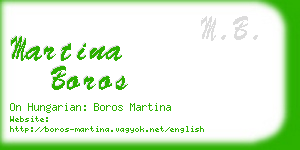 martina boros business card